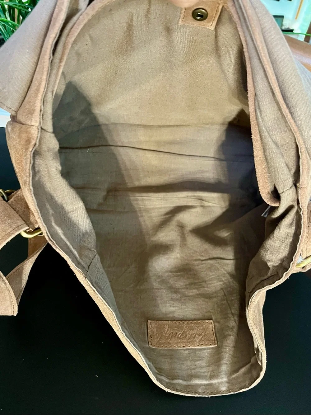 FREE PEOPLE Zahara Bronze Age Suede Messenger Bag